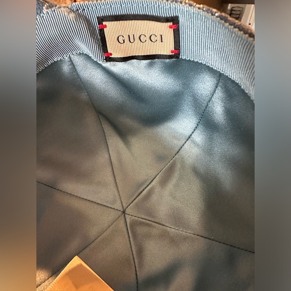 Gucci GG silver sparkly size S 56 cm NWT Authentic - Picture 9 of 13